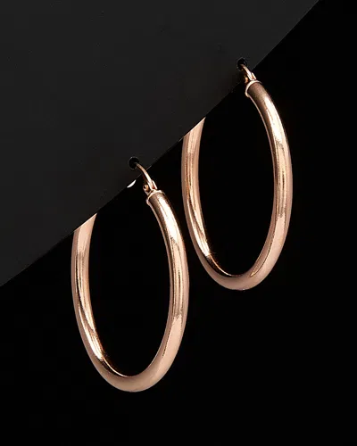 ITALIAN ROSE GOLD 14K ITALIAN ROSE GOLD LARGE HOOPS