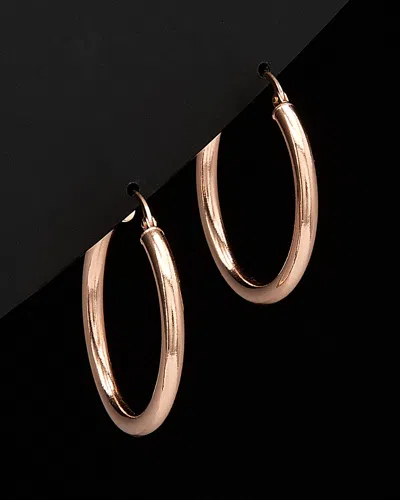 ITALIAN ROSE GOLD 14K ITALIAN ROSE GOLD MEDIUM HOOPS