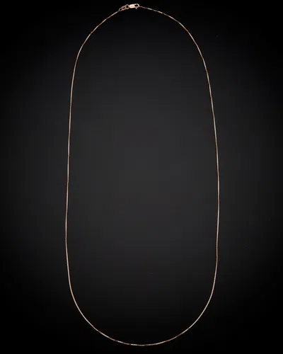 ITALIAN ROSE GOLD 14K ITALIAN ROSE GOLD VENETIAN BOX CHAIN NECKLACE