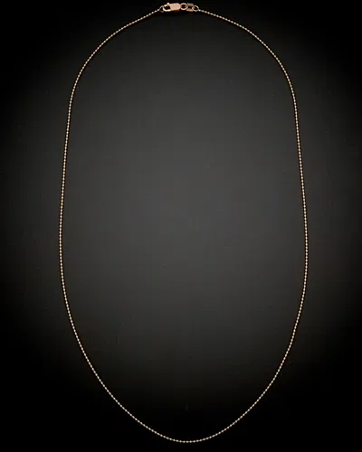 ITALIAN ROSE GOLD 18K ITALIAN ROSE GOLD BALL LINK NECKLACE