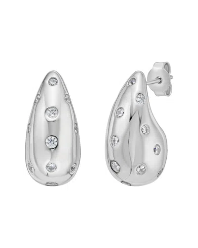 ITALIAN SILVER ITALIAN SILVER SILVER CZ DROPS EARRINGS