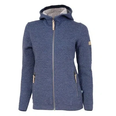 IVANHOE OF SWEDEN IVANHOE CARDIGAN MOREL HOOD FM FÜR DAMEN IN WOLLE-JEANSBLAU