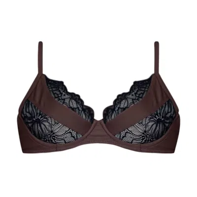 IVY SWIMWEAR WOMEN'S BROWN CALLA IN CARAMEL BIKINI TOP