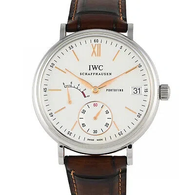 IWC SCHAFFHAUSEN IWC PORTOFINO HAND WOUND EIGHT DAYS SILVER DIAL STEEL 45MM IW510103
