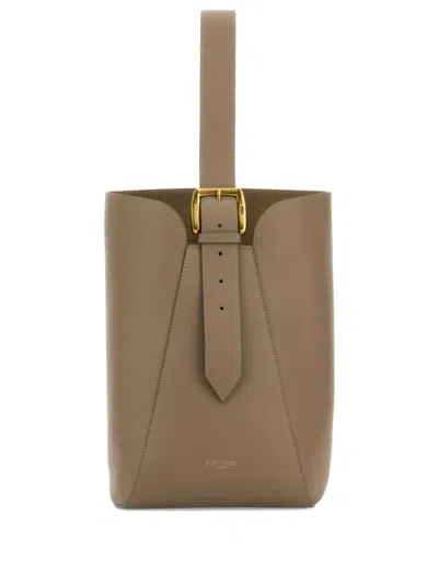 J & M DAVIDSON BUCKLE-FASTENING LEATHER BUCKET BAG