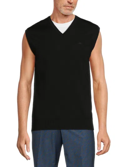 J. LINDEBERG J. LINDEBERG MEN'S LIAM V NECK WOOL SWEATER VEST