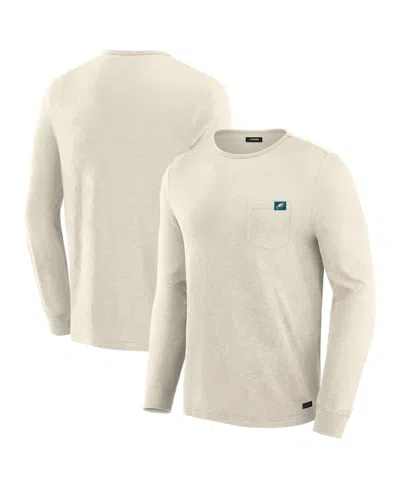 J. PALMER MEN'S WHITE PHILADELPHIA EAGLES IN-THE-POCKET LONG SLEEVE T-SHIRT