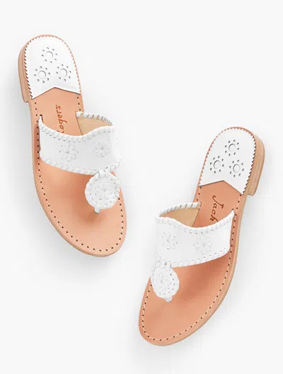 JACK ROGERS JACKS FLAT SANDALS - WHITE - 10M TALBOTS