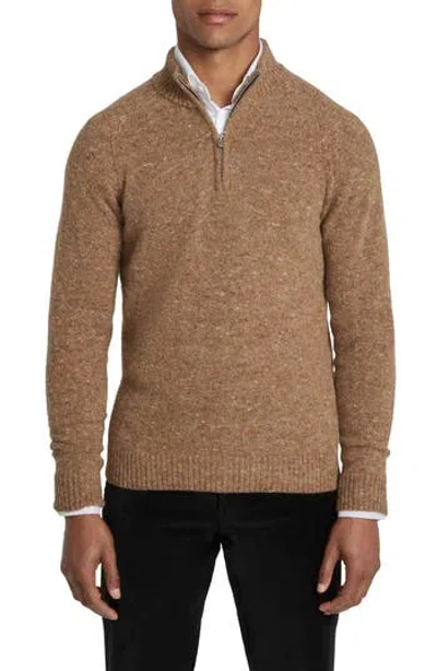 JACK VICTOR JACK VICTOR CANORA LAMBSWOOL BLEND HALF ZIP PULLOVER