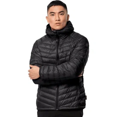 JACK WOLFSKIN JACK WOLFSKIN MENS ATMOSPHERE JACKET TOP BLACK SPORTS OUTDOORS FULL ZIP HOODED