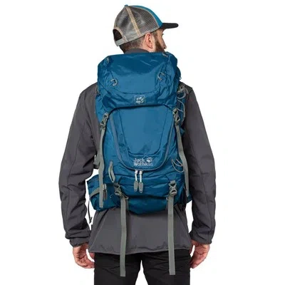 JACK WOLFSKIN JACK WOLFSKIN UNISEX HIGHLAND TRAIL 36 BACKPACK BLUE SPORTS OUTDOORS BREATHABLE