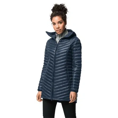 JACK WOLFSKIN JACK WOLFSKIN WOMENS ATMOSPHERE JACKET TOP BLUE SPORTS OUTDOORS FULL ZIP HOODED