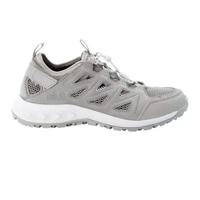 JACK WOLFSKIN JACK WOLFSKIN WOMENS WOODLAND 2 HYBRID LOW WALKING SHOES GREEN GREY SPORTS