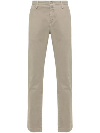 JACOB COHEN BOBBY LOGO-PATCH TROUSERS