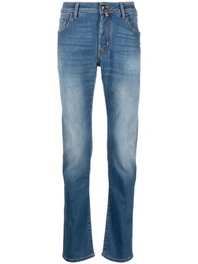 JACOB COHEN FADED STRAIGHT-LEG JEANS