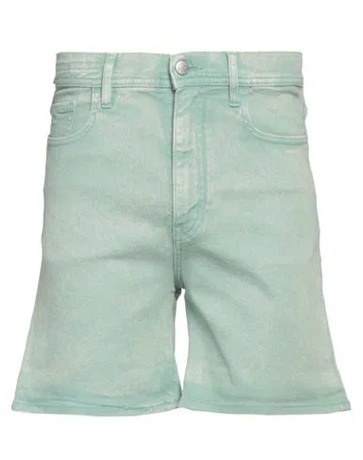 JACOB COHЁN JACOB COHЁN MAN DENIM SHORTS LIGHT GREEN SIZE 27 COTTON, ELASTOMULTIESTER, ELASTANE