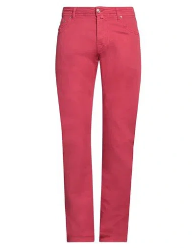 JACOB COHЁN JACOB COHЁN MAN PANTS BRICK SIZE 34 COTTON, LINEN, LYOCELL, ELASTANE