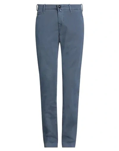 JACOB COHЁN JACOB COHЁN MAN PANTS SLATE BLUE SIZE 30 COTTON, ELASTANE