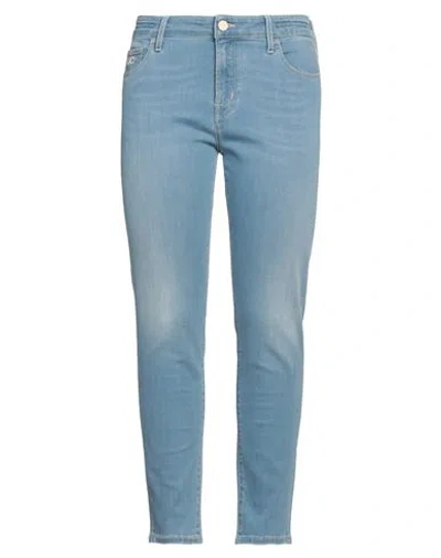 JACOB COHЁN JACOB COHЁN WOMAN JEANS BLUE SIZE 30 COTTON, ELASTOMULTIESTER, ELASTANE