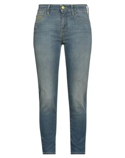 JACOB COHЁN JACOB COHЁN WOMAN JEANS BLUE SIZE 31 COTTON, ELASTANE, POLYESTER