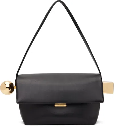 JACQUEMUS BLACK LA CASA 'THE ROND CARRÉ' BAG