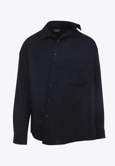 JACQUEMUS CUADRO ASYMMETRICAL SHIRT