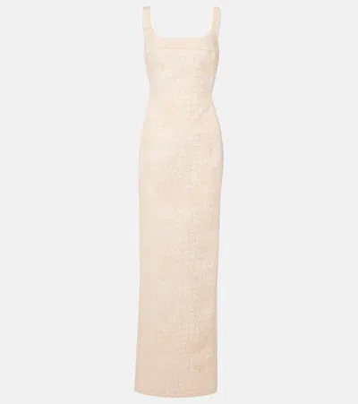 JACQUEMUS DE-NÎMES CROC-EFFECT COTTON MAXI DRESS