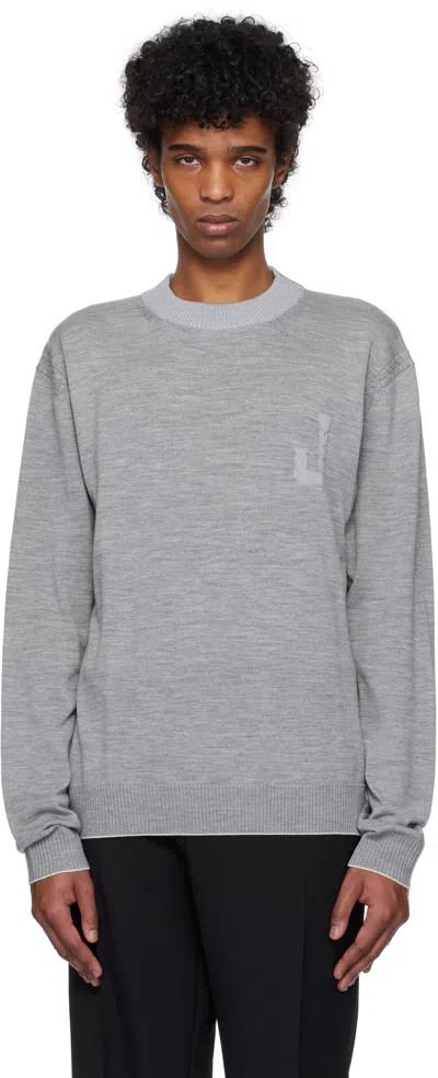 JACQUEMUS GRAY 'THE TRICOT KNIT' SWEATER