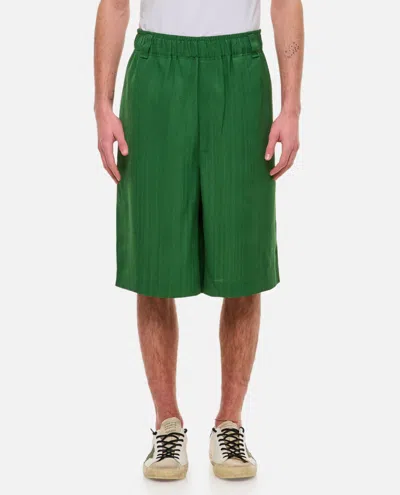 JACQUEMUS MEN GREEN JUEGO SHORTS, 32 LUXURY SHORTS FOR MEN DARVEYS