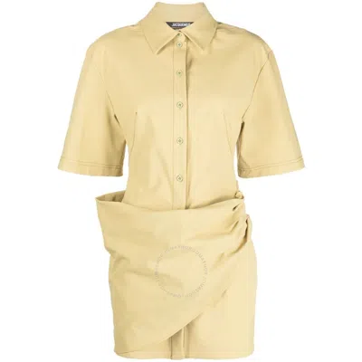 JACQUEMUS JACQUEMUS LADIES LIGHT KHAKI THE ROBE SHIRT DRESS