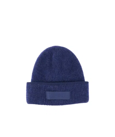 JACQUEMUS JACQUEMUS LOGO PATCH RIBBED BEANIE