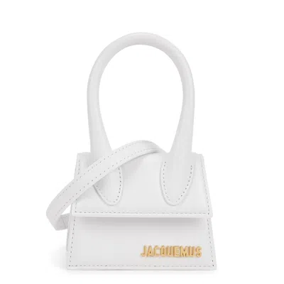 JACQUEMUS JACQUEMUS LE CHIQUITO LEATHER TOP HANDLE BAG, TOP HANDLE BAG, WHITE