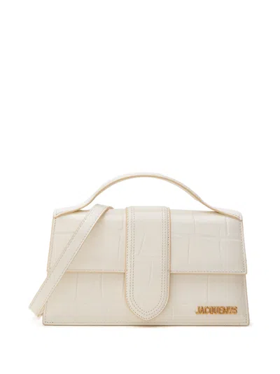 JACQUEMUS LE GRAND CHILD SHOULDER BAG IN WHITE COCK PRINT JACQUEMUS