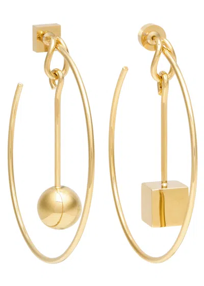 JACQUEMUS JACQUEMUS LES CRÉOLES NODO MISMATCHED HOOP EARRINGS