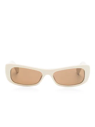 JACQUEMUS LES LUNETTES CAPRI RECTANGULAR CAT-EYE SUNGLASSES.
