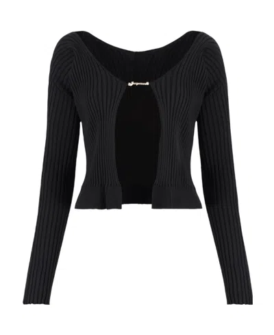JACQUEMUS LOGO KNITTED CARDIGAN