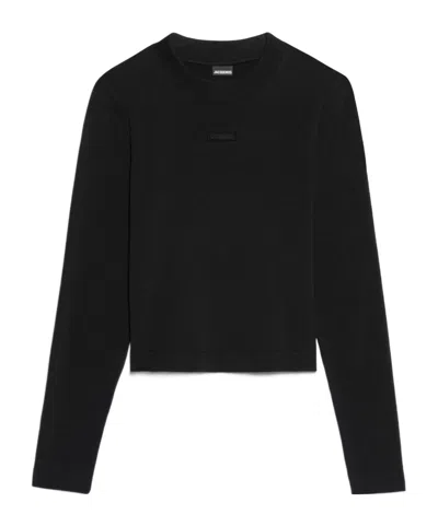 JACQUEMUS JACQUEMUS LOGO PATCH LONG-SLEEVE TOP