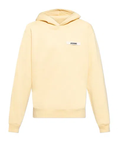 JACQUEMUS JACQUEMUS LOGO PATCH LONG SLEEVED HOODIE