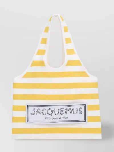 JACQUEMUS MARCEL STRIPED TOTE BAG