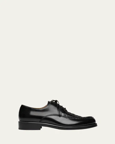 JACQUEMUS MEN'S LES DERBIES TRESSEES CALFSKIN DERBY SHOES