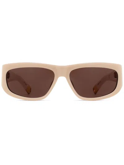 JACQUEMUS PILOTA RECTANGLE-FRAME SUNGLASSES