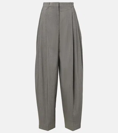 JACQUEMUS PLEATED WOOL WIDE-LEG PANTS
