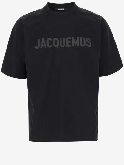 JACQUEMUS STRETCH COTTON T-SHIRT WITH LOGO