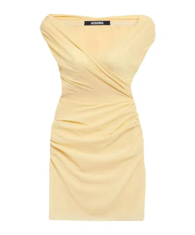 JACQUEMUS JACQUEMUS THE RITA RUCHED MINI DRESS
