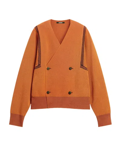 JACQUEMUS V-NECK LONG-SLEEVED SWEATER
