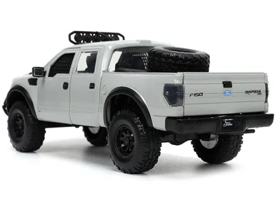 JADA 2011 FORD F-150 SVT RAPTOR PICKUP TRUCK LIGHT GRAY WITH EXTRA WHEELS "JUST TRUCKS" SERIES 1/24 DIECA
