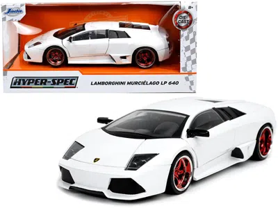 JADA LAMBORGHINI MURCIELAGO LP640 WHITE "HYPER-SPEC" 1/24 DIECAST MODEL CAR BY JADA