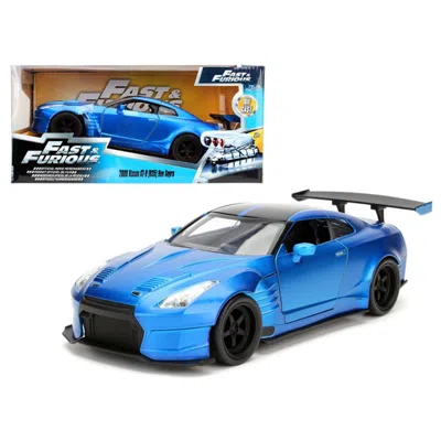 JADA TOYS JADA 1 BY 24 SCALE DIECAST BRIANS 2009 NISSAN GTR R35 BLUE BEN SOPRA FAST & FURIOUS MOVIE MODEL CAR