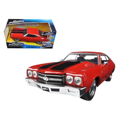JADA TOYS JADA 1 BY 24 SCALE DIECAST DOMS CHEVROLET CHEVELLE SS RED FAST & FURIOUS MOVIE MODEL CAR