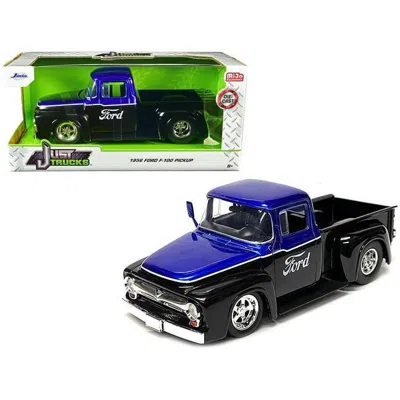 JADA TOYS JADA 1956 FORD F-100 PICKUP WITH FORD GRAPHICS JUST TRUCKS SERIES 1 BY 24 SCALE DIECAST MODEL TRUCK 